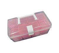 MagiDeal Boîte Rangement pour Perles, Anti-poussière, Transparente, 32 Compartiments pour la Fabrication Bracelets et Le Rangement des Clous, Rose