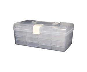 MagiDeal Boîte Rangement pour Perles, Anti-poussière, Transparente, 32 Compartiments pour la Fabrication Bracelets et Le Rangement des Clous, Blanc