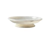 MagiDeal Bol Industriel Plateau Fruits Coupe Décorative Centre de Table de Jade Naturelle Finition Polie Qui Capte la Lumière, Plat En Onyx Naturel, Rond Avec Pied, 24x6cm, Couleur 10