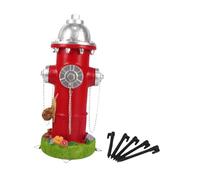 MagiDeal Borne d'incendie pour chiens pour faire pipi, poteau de train décoratif rouge pour chiots, statue de borne d'incendie, statue d'extérieur polyvalente