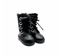 MagiDeal Bottes de Poupée Accessoires Chaussures Miniatures Fermeture à Glissière Lacets Convient aux Enfants Collectionneurs Décoration Maison , Noir