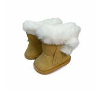MagiDeal Bottines pour Poupée Chaussures Miniatures Bottes Hiver Fourrées Accessoire Textile Doux Convient Collectionneurs Enfants Diorama , Kaki , 7CM