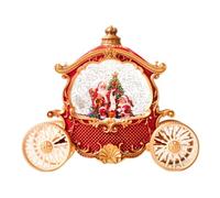 MagiDeal Boule à neige de Noël, boule à neige musicale, cadeau de Noël, boule à neige en calèche de Noël, boîte à musique pour petite amie, petit ami, ROUGE