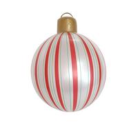 MagiDeal Boule de Noël Gonflable, Décoration de Noë d'extérieur, 55cm Boule de Noel Gonflable, Ballon pour Pelouse, Piscine, Arbre de Noël, Jardin, Vacances, Rouge