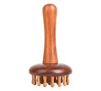 MagiDeal Brosse de massage portative en bois à 28 dents, poignée facile à prendre en main, accessoires multifonctionnels, design à glissement fluide, peigne de