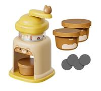 MagiDeal Broyeur à Glace Manuel Multifonction et Pratique, Machine à Glace pilée pour Restaurant et fête, Jaune avec 3 Bols
