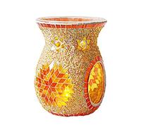 MagiDeal Brûleur d'huiles essentielles en Verre mosaïque Tetrnesol, diffuseur d'arômes décoratif, Support de Bougie pour aromathérapie, Design élégant, idéal pour Salon, Spa, Chambre, 11 x 14,3 cm