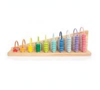 MagiDeal Cadre Arithmétique Enfant Jouet Éducatif Planche à Billes Tableau de Comptage Abacus en Bois Support Visuel du Nombre avec Mouvements de Perles Base