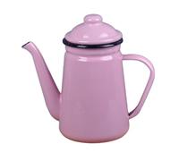 MagiDeal Cafetière en émail 1,1 l, Bouilloire à café Durable, épaisse, Chauffe-Lait, cuisinière, théière, Bouilloire à Eau pour la Maison, Le thé en Plein air, Rose