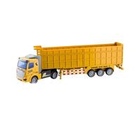 MagiDeal Camion porte-conteneurs pour enfants avec mécanisme de traction, camion de transport polyvalent et robuste pour cadeaux d'anniversaire pour enfants, Jaune, 32cm