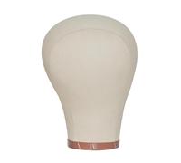 MagiDeal Canvas Mannequin Head Televas Block Head Portable Modèle portable avec trous de montage support de perruque pour faire des perruques, écharpe, 21po