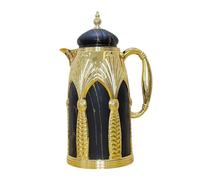 MagiDeal Carafe à café isotherme pour boissons, pichet isotherme portable de 1 L, bouteille d'eau chaude et froide pour voyage, cuisine, camping, Marbre Noir Or