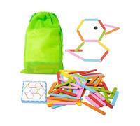 MagiDeal Casse-têtes de bâtonnets à Faire soi-même pour Les Enfants de 3 Ans et Plus : Jeux de réflexion, motricité Fine, activités d'éveil et de