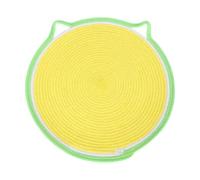 MagiDeal Cat Scrather Mat Kitten Scratch Lounge Mat à Main Protection de Meubles tissés Play Active Play Cat Sleeping Mat pour Le Tapis de Sol, Jaune Vert
