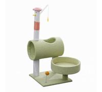MagiDeal Centre d'Activité Tour Griffoir Perchoir avec Corde Textile Doux Jouet Suspendu pour Griffer sans Abîmer Adapté aux, Banc-nid D Autruche Vert