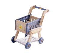 MagiDeal Chariot de Courses pour Enfants, Accessoires de Cuisine pour Jeux d'imitation, Jouet créatif et éducatif, Petite Poussette réaliste, Bleu