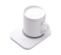 MagiDeal Chauffe-tasse, dessous de plat chauffant, plateau chauffant électrique pour tasse à café de 350 ml avec contrôle de température, Blanc