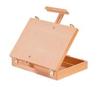 MagiDeal Chevalet de table, boîte à croquis, fournitures d'art, boîte à outils de peinture en bois à hauteur réglable, à peinture à l'huile pour salle