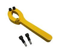 MagiDeal Clé à écrou de presse-étoupe réglable à 2 mâchoires, jaune, professionnelle, pour retirer les vérins hydrauliques avec poignée. Clé pour vérin