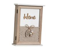 MagiDeal Coffret à clés en Bois avec Crochets, Meuble de Rangement Vintage Fait Main, idéal pour Une Porte de Bureau ou de Salon.