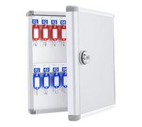 MagiDeal Coffret à Clés Mural avec étiquettes, Robuste et Sécurisé, Idéal pour Les Valets, et Les Professionnels, 32 positions clés