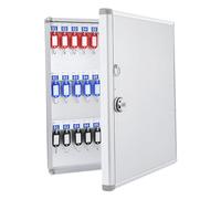 MagiDeal Coffret à Clés Mural avec étiquettes, Robuste et Sécurisé, Idéal pour Les Valets, et Les Professionnels, 72 positions clés