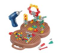 MagiDeal Coffret à Outils Play, Coffret à Outils créatif, Puzzle en mosaïque, pour Enfants d'âge préscolaire (3 Ans et Plus), Cadeau de Noël ou, Ours