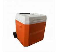 MagiDeal Conteneur Isotherme Mobile Portable Organisation Intelligente Support Gobelet Intégré Capacité 18l Convient pour Camping Pique-Nique Sports Sorties, Orange, 18L