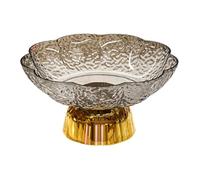 MagiDeal Corbeille à fruits sur pied, support à fruits sur pied, table à manger, plat moderne, plateau de mariage, panier décoratif, collation, dessert, Gris et or