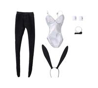 MagiDeal Costume de lapin miniature à l'échelle 1:6, tenues de rôle d'anime, ensemble de collants et de bas décontractés pour figurines d'action de