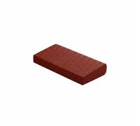 MagiDeal Coussin de Méditation Tapis Coussin Tapis Repose-genoux Profil Biseauté Rectangulaire avec Bouts Arrondis Surface Textile Texturée en Coton Fibre de Adapté Prière, Rouge Foncé