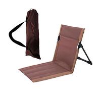 MagiDeal Coussin de Siège de Plage, Coussin de Chaise Pliante avec Sac de Transport, Chaise de Sol Polyvalente avec Support Dorsal pour Jardin, Sable, Brun