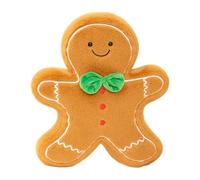 MagiDeal Coussin décoratif de Noël en forme de poupée de dessin animé, coussin en peluche créatif et mignon pour chambre à coucher, fête, canapé, lit, Bonhomme En Pain