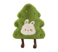 MagiDeal Coussin Sapin de Noël, Peluche Confortable et Décorative, Motif Dessin Animé, Vert