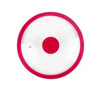 MagiDeal Couvercle de casserole en verre, couvercles de couvercle supérieur, accessoires de cuisine, couvercle de casserole trempé, couvercle de casserole de, Rouge, 33cm
