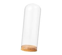 MagiDeal Couvercle de Cloche en Forme de dôme, Pot de Cloche avec Base en Bois, boîtier de décoration de dôme en Verre Transparent, dôme décoratif en Verre, 9cmx18cm
