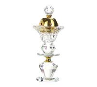 MagiDeal Cristal de Luxe Arabe Bakhoor Brûleur D'encens Portable Traditionnel Mabkhara Encens Résine Brûleur Outil Spa Arabe Diffuseur Décor Ornement - C
