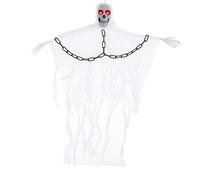 MagiDeal Décoration de Squelette d'halloween à Suspendre, activée par Le Son, illuminée, Accessoires de Squelette à Suspendre pour Une fête à thème à la, Blanc