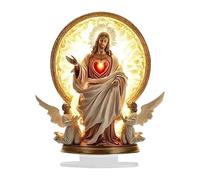 MagiDeal Décoration de table unique en son genre, motif de Noël en 2D, avec support pour étagère, cheminée ou salon. Décoration de table pour les fêtes, Jésus