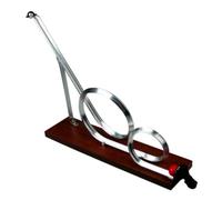 MagiDeal Démonstrateur de Physique Outil Pédagogique pour Expérience sur la Force Centrifuge Structure à Rails Métalliques Boule d'acier Bois Massif
