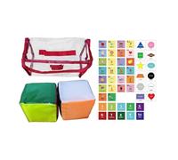 MagiDeal Dés de poche pour enfants jouant à des jeux de dés cubes activités d'apprentissage portables jouet éducatif précoce jeu de dés doux pour garçons