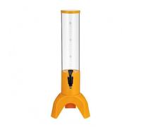 MagiDeal Distributeur de Bière Commercial Distributeur Boisson Tour Robinet Réservoir Support à Trois Pieds Corps Transparent en PC Versement Précis Adapté, Jaune, Jaune, 1.5L Sans Glaçon