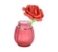 MagiDeal Ensemble de bouteille de parfum de tasse d'essai de parfum réutilisable avec une de fleur, Rouge