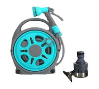MagiDeal Ensemble d'enrouleurs de tuyau, chariot de tuyau d'eau, pratique, résistant à l'usure, support de tuyau d'eau télescopique pratique pour outil, bleu 12cm