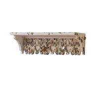 MagiDeal Étagère Murale Étagère Déco Tablette Support Rangement avec Rebord pour Objets et Décor Fleuri Sculpté Finition Usée en Panneau MDF Adaptée pour Photos Encadrées Entrée Salon, A3536