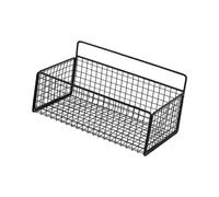 MagiDeal Étagères murales, panier mural suspendu pour le stockage, décoration de ferme, en fil métallique pour la cuisine, Fruits, légumes, M Noir