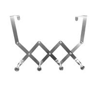 MagiDeal Étendoir à sèche-serviettes avec crochets robustes pour radiateur, à suspendre à une porte, rangement de cuisine argenté pour clés et sacs de maison, 4 Crochets