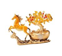 MagiDeal Figurine de cheval en résine, statue Feng Shui, centre de table, sculpture animale pour une fête, un meuble ou un salon, cadeau pour les amoureux des, Orange