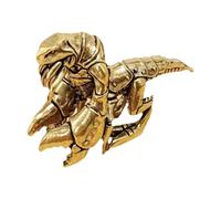MagiDeal Figurine de crevette en laiton, animal de compagnie chinois pour le thé, sculpture décorative en laiton, figurines miniatures vintage pour la