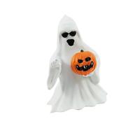 MagiDeal Figurine de d'Halloween miniature en résine, amusante et effrayante, pour maison, étagère, tableau de bord de voiture, Tenir Une Citrouille